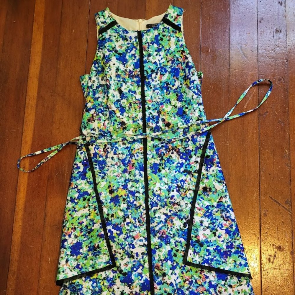 Ann Taylor Sz 2 Petite Crew Neck Dress w/ High-Low Hem
